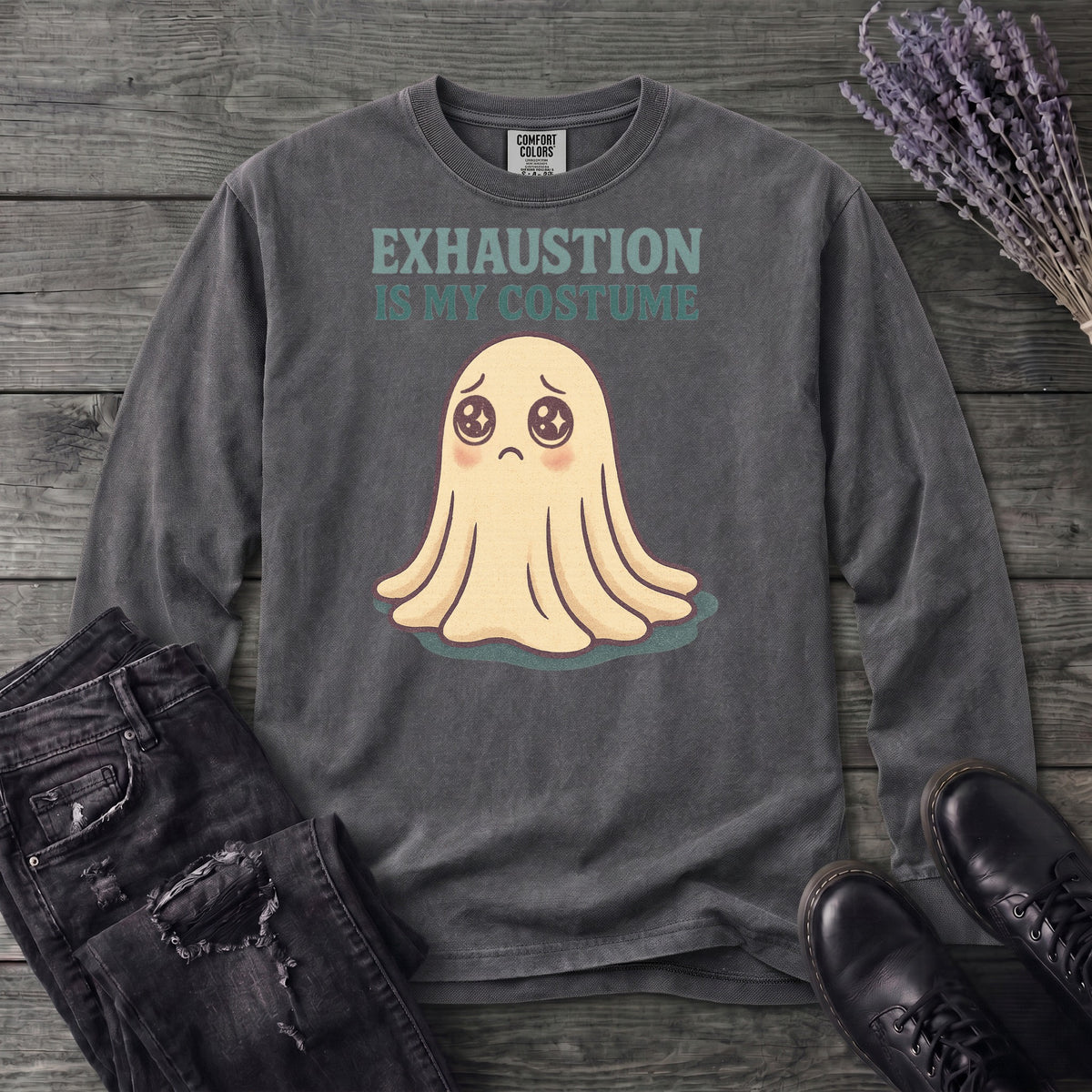 Exhaustion Is My Costume Long Sleeve T-Shirt