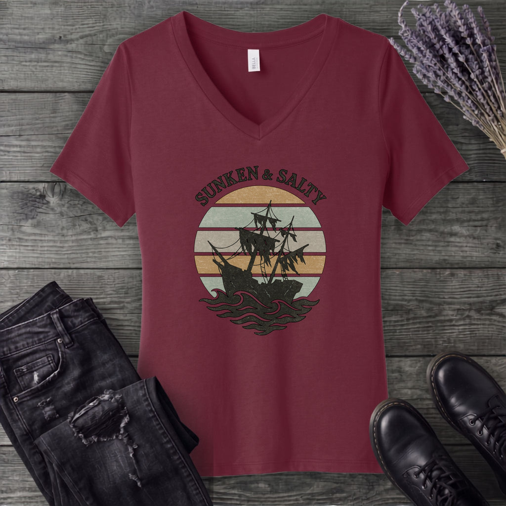 Sunken And Salty V-Neck T-Shirt