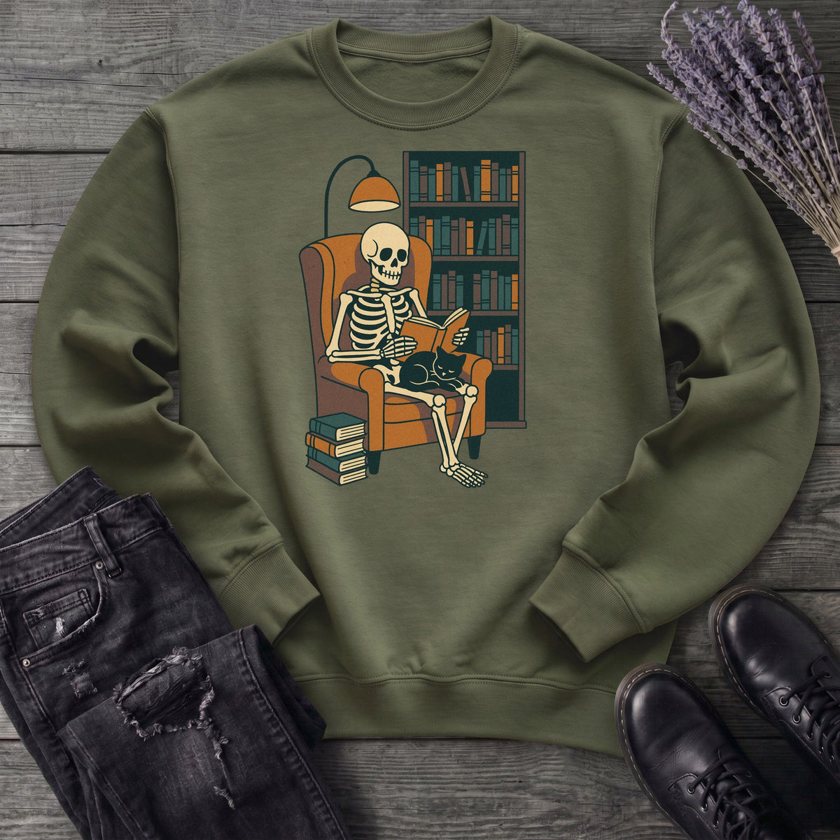 Reading Nook Skeleton Sweatshirt