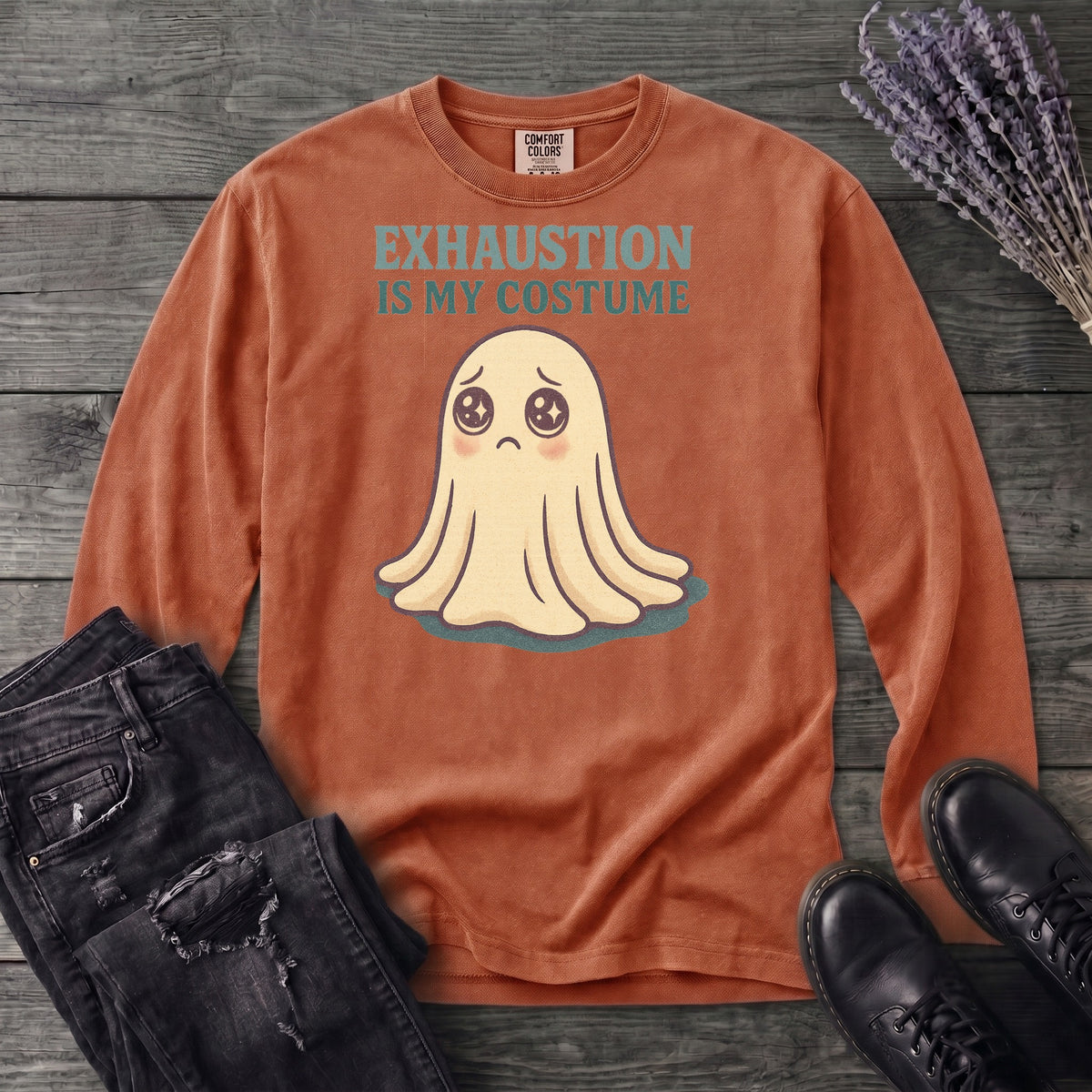 Exhaustion Is My Costume Long Sleeve T-Shirt