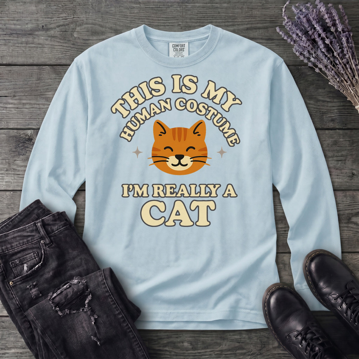 Human Costume Cat Long Sleeve T-Shirt