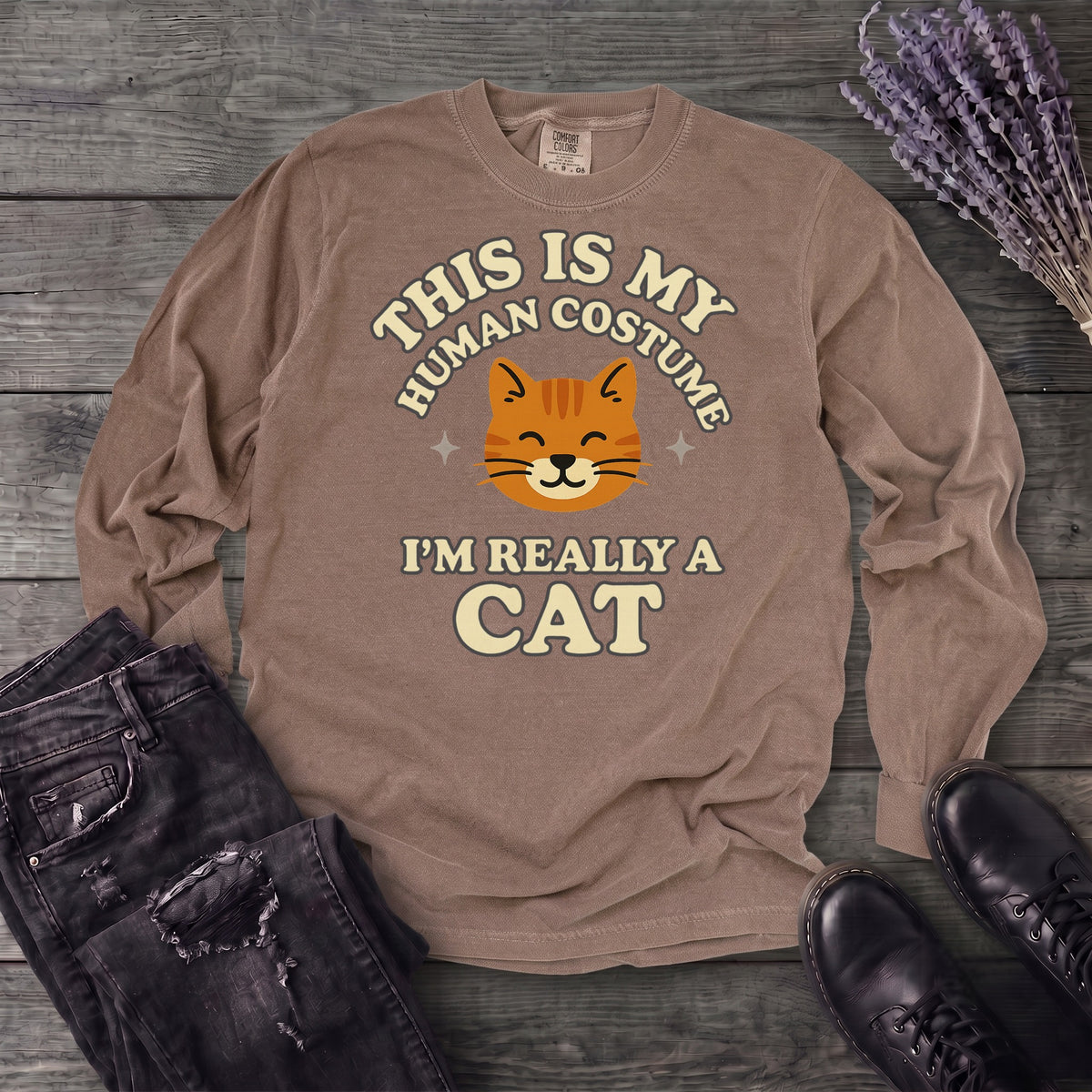 Human Costume Cat Long Sleeve T-Shirt