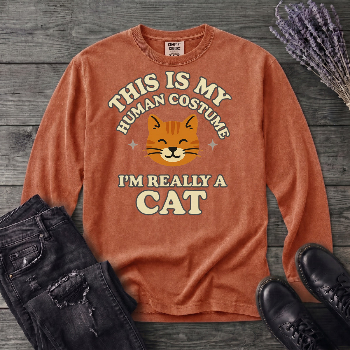 Human Costume Cat Long Sleeve T-Shirt
