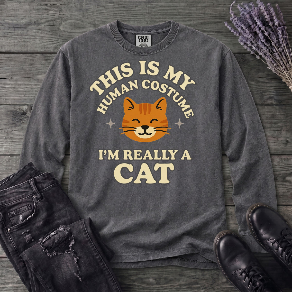 Human Costume Cat Long Sleeve T-Shirt