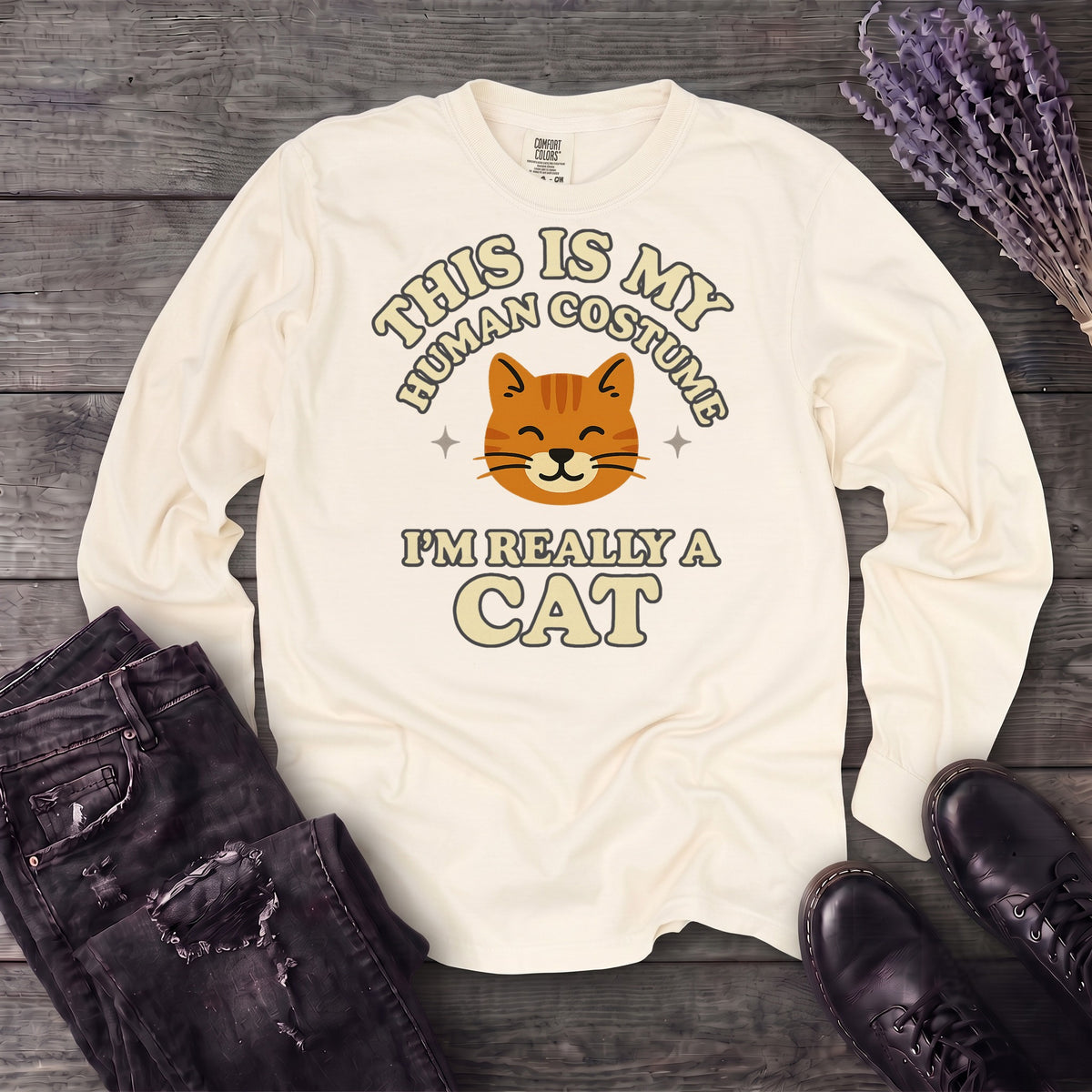 Human Costume Cat Long Sleeve T-Shirt