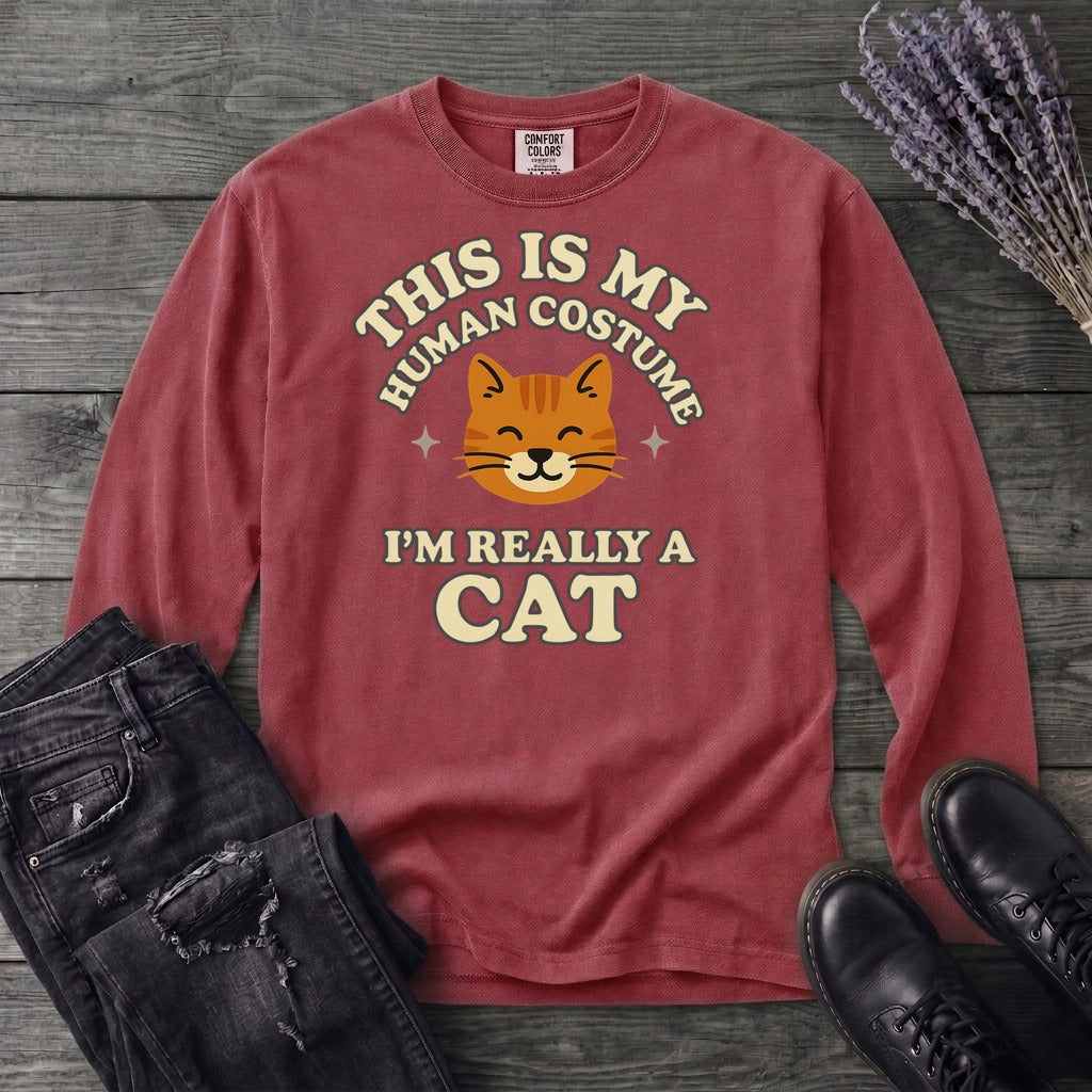 Human Costume Cat Long Sleeve T-Shirt