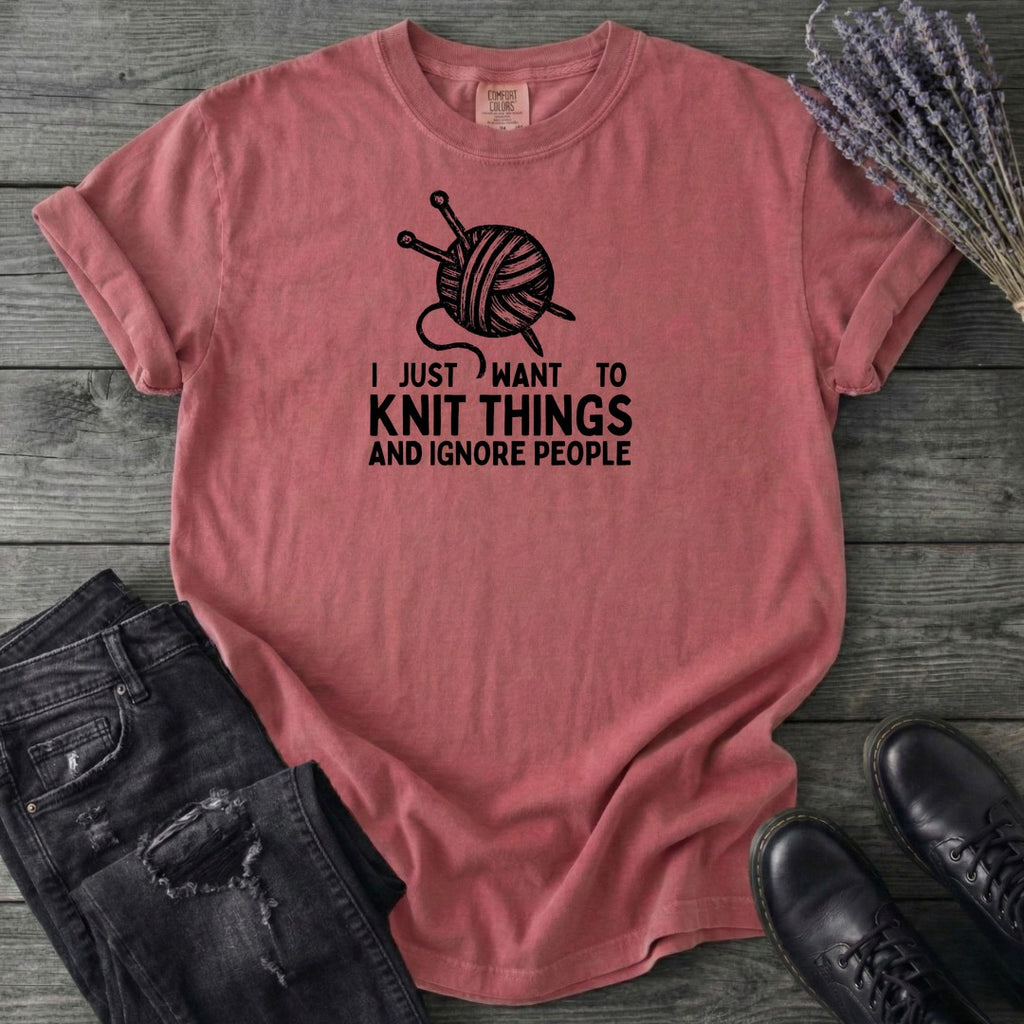Knit Things And Ignore People T-Shirt