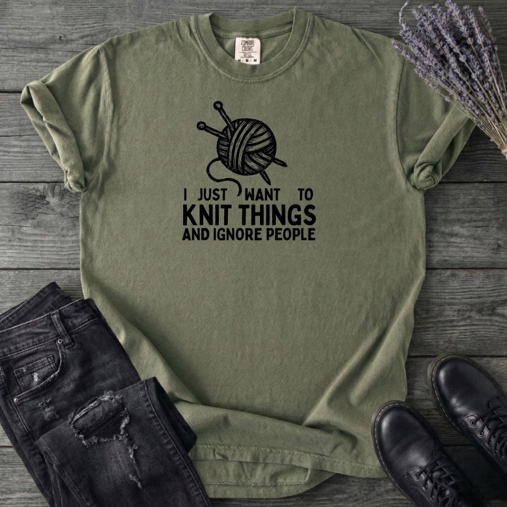 Knit Things And Ignore People T-Shirt