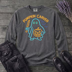 Neon Pumpkin Carver Long Sleeve T-Shirt