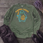 Neon Pumpkin Carver Long Sleeve T-Shirt