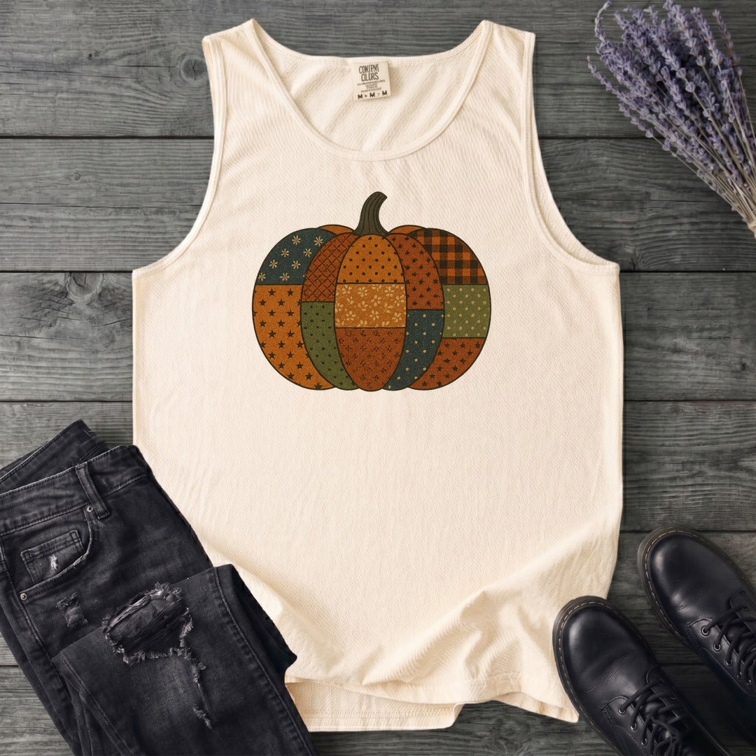 Patchwork Pumpkin Tank Top