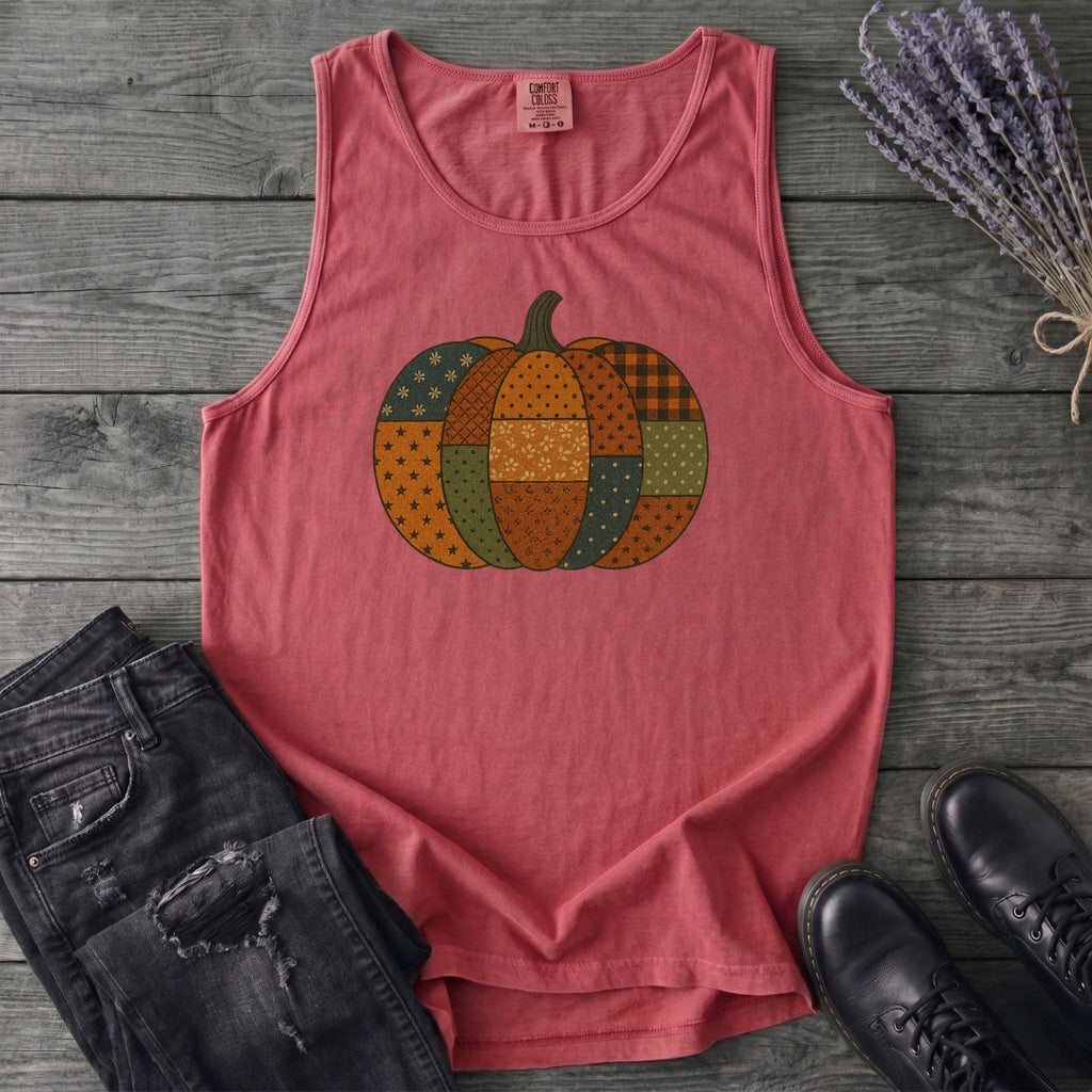 Patchwork Pumpkin Tank Top