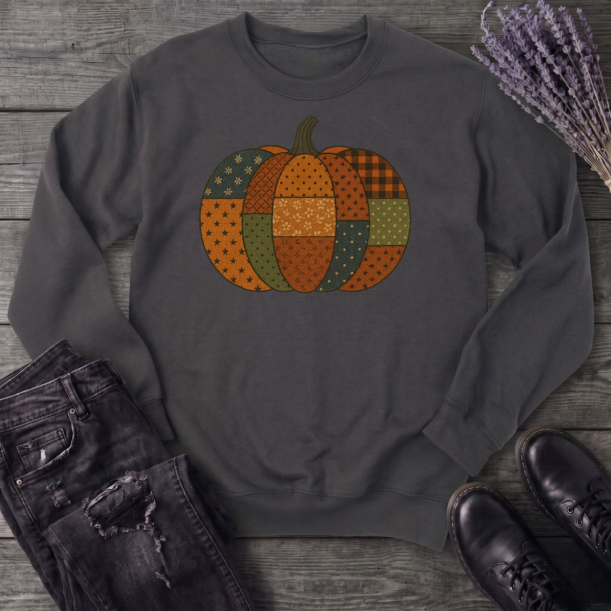 Patchwork Pumpkin Sweatshirt
