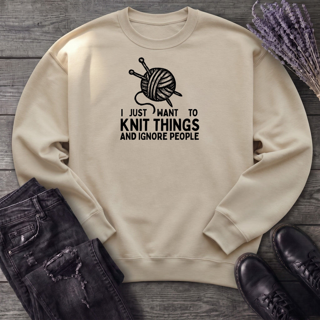 Knit Things And Ignore People Sweatshirt