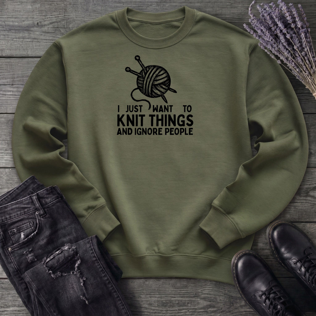 Knit Things And Ignore People Sweatshirt