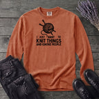 Knit Things And Ignore People Long Sleeve T-Shirt