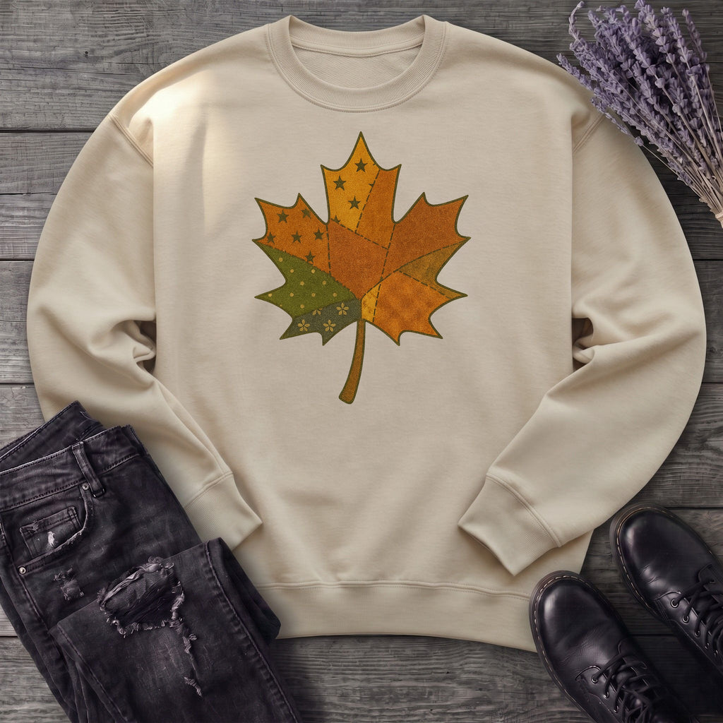 Patchwork Maple Leaf Sweatshirt