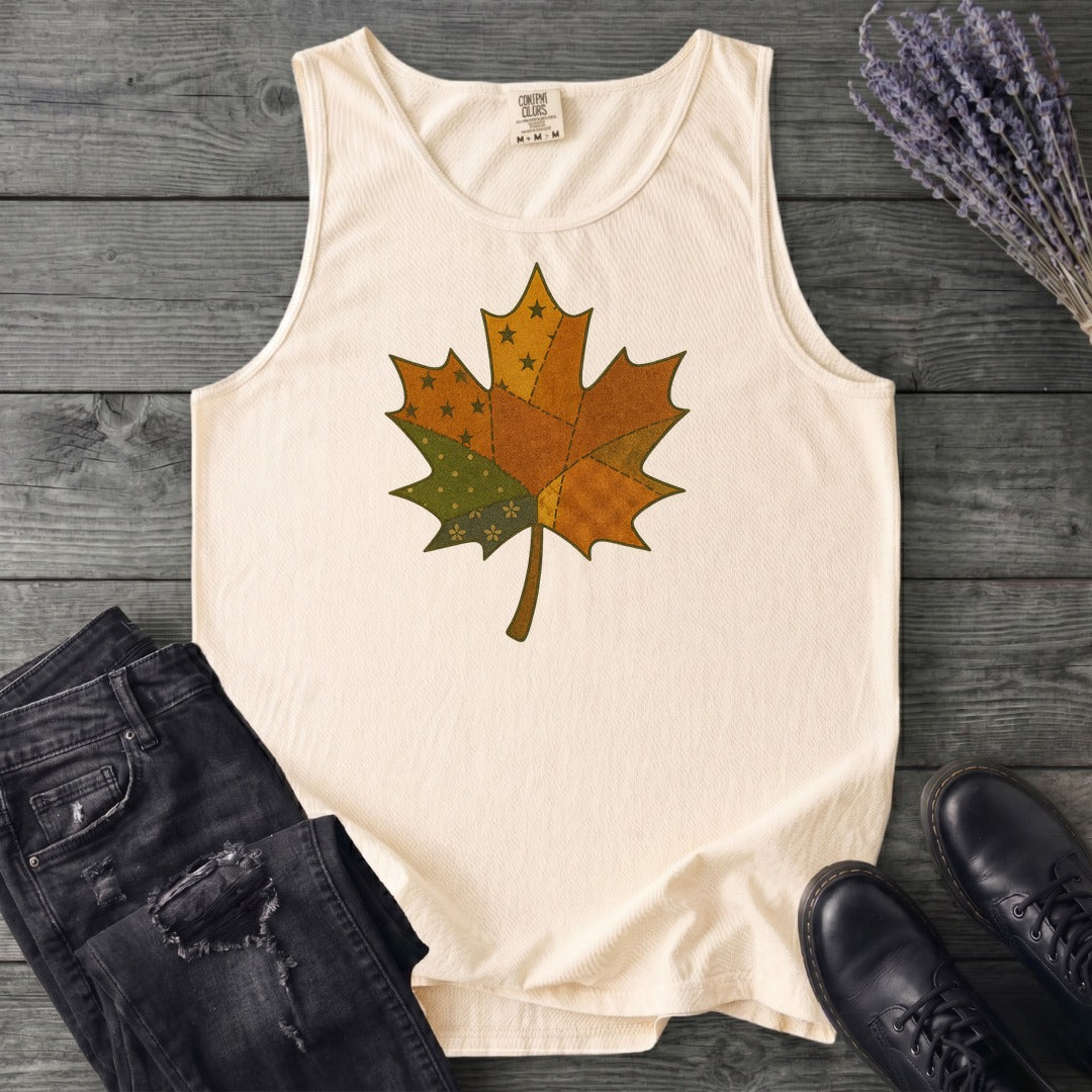 Patchwork Maple Leaf Tank Top