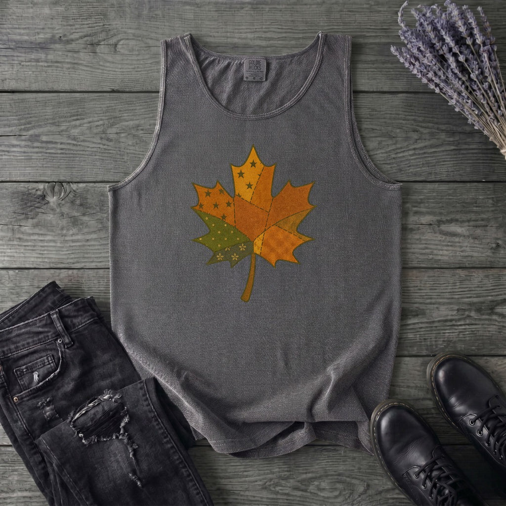 Patchwork Maple Leaf Tank Top