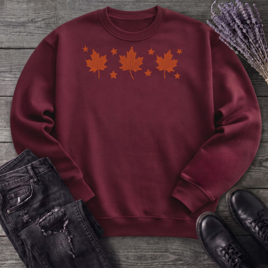 Autumn Leaves And Stars Sweatshirt