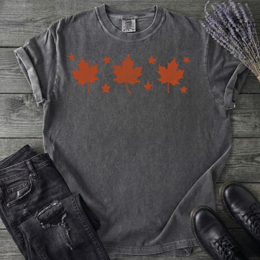 Autumn Leaves And Stars T-Shirt