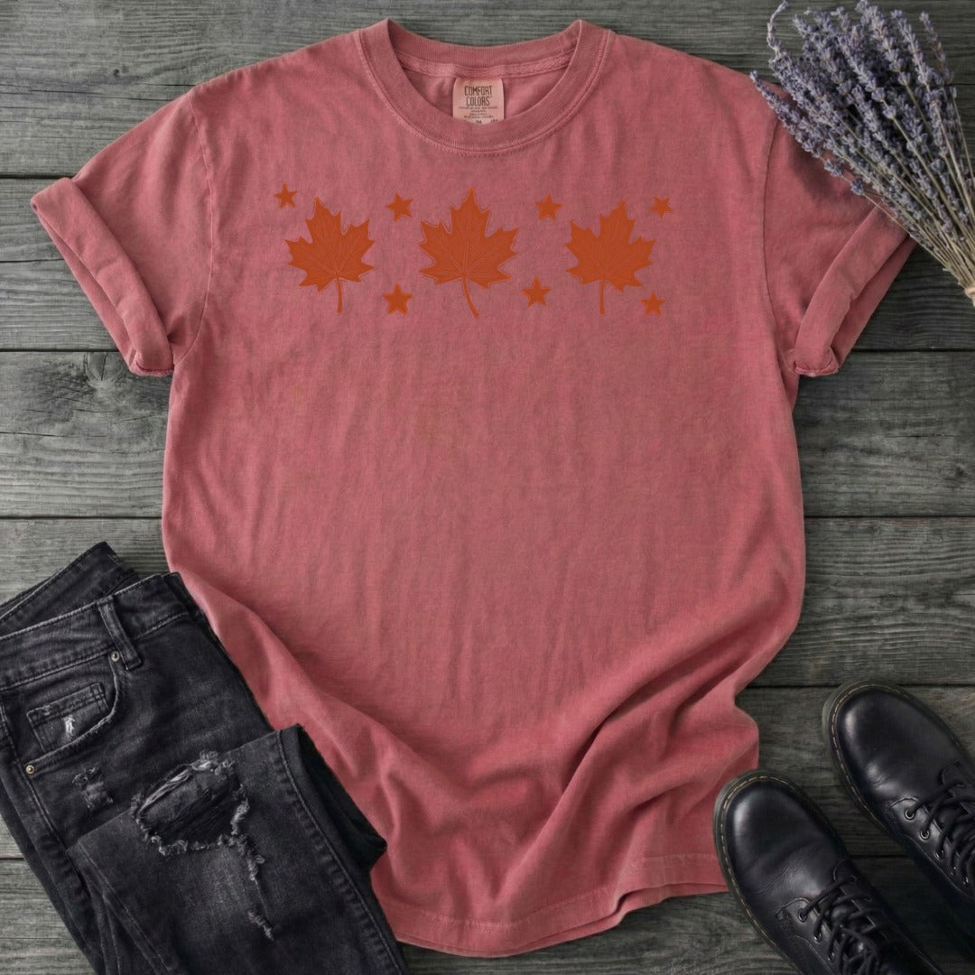 Autumn Leaves And Stars T-Shirt