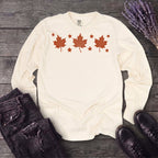 Autumn Leaves And Stars Long Sleeve T-Shirt