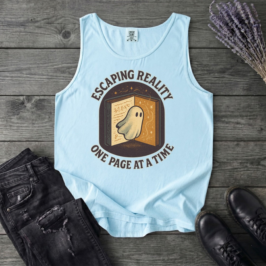 Escaping Reality One Page At A Time Tank Top