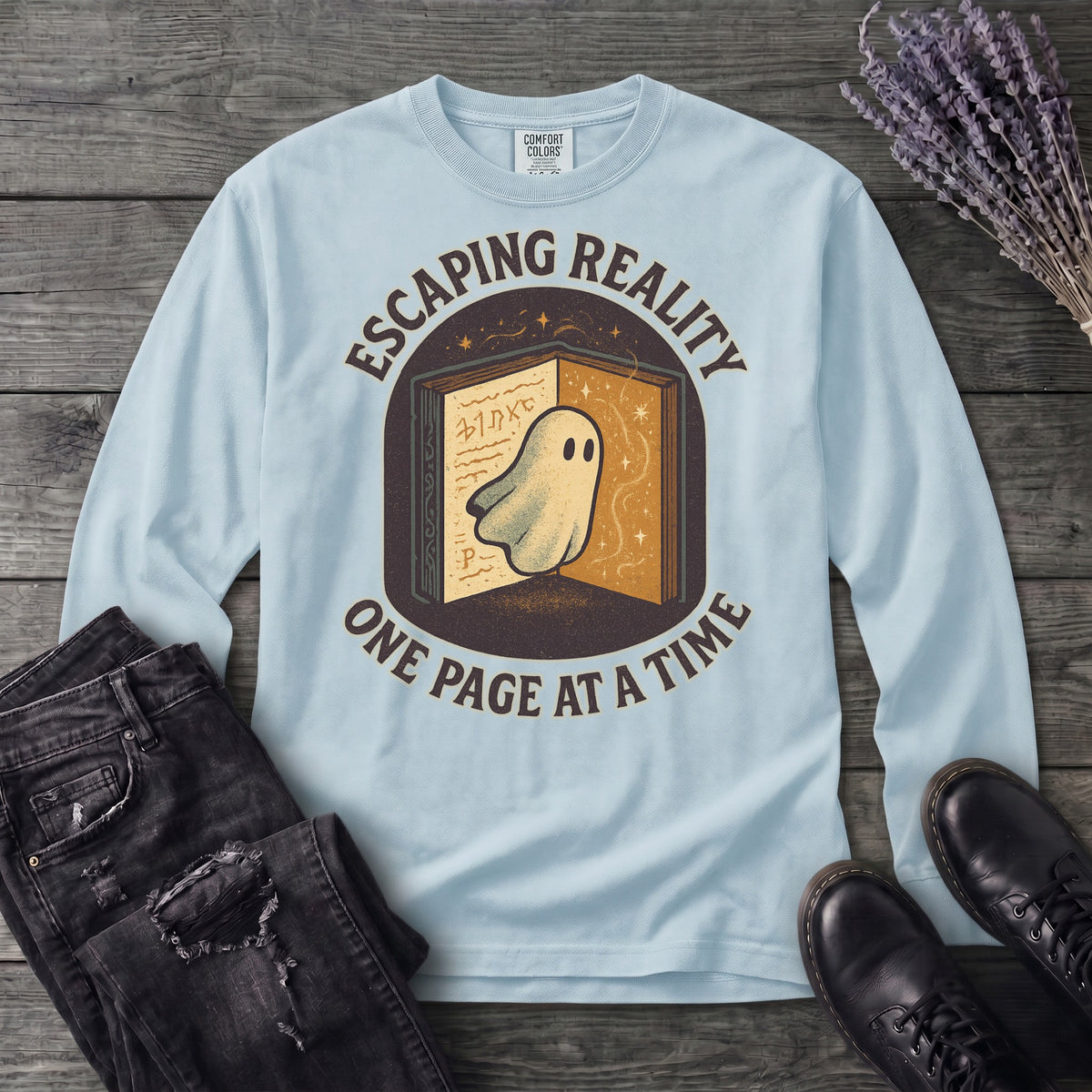 Escaping Reality One Page At A Time Long Sleeve T-Shirt
