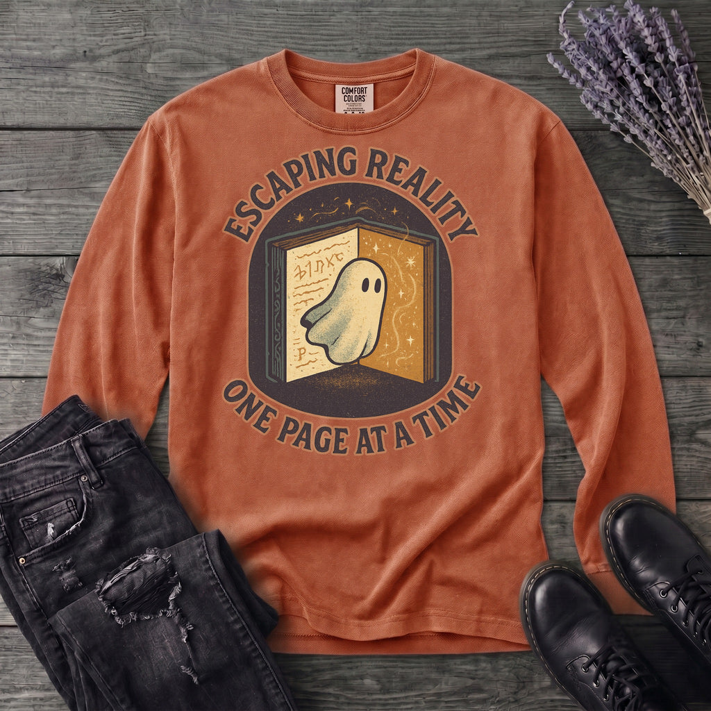 Escaping Reality One Page At A Time Long Sleeve T-Shirt