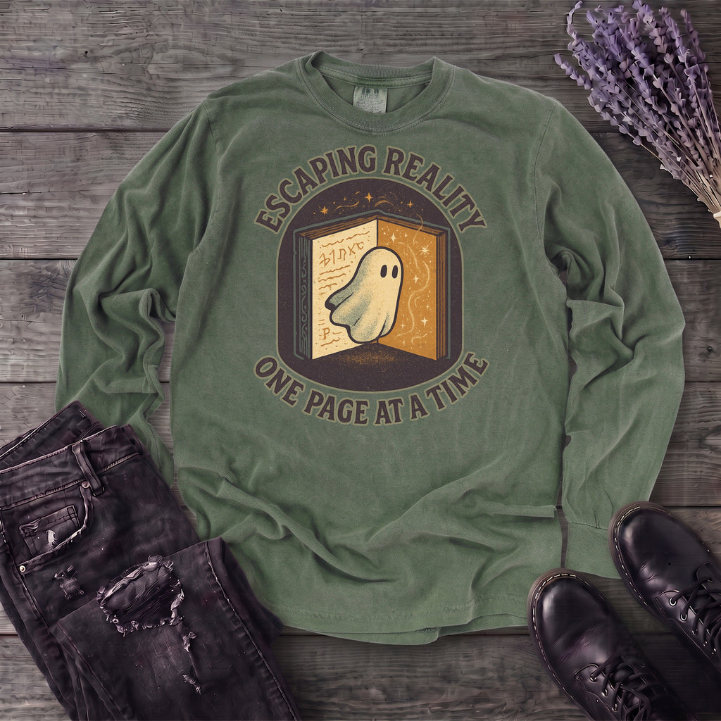 Escaping Reality One Page At A Time Long Sleeve T-Shirt
