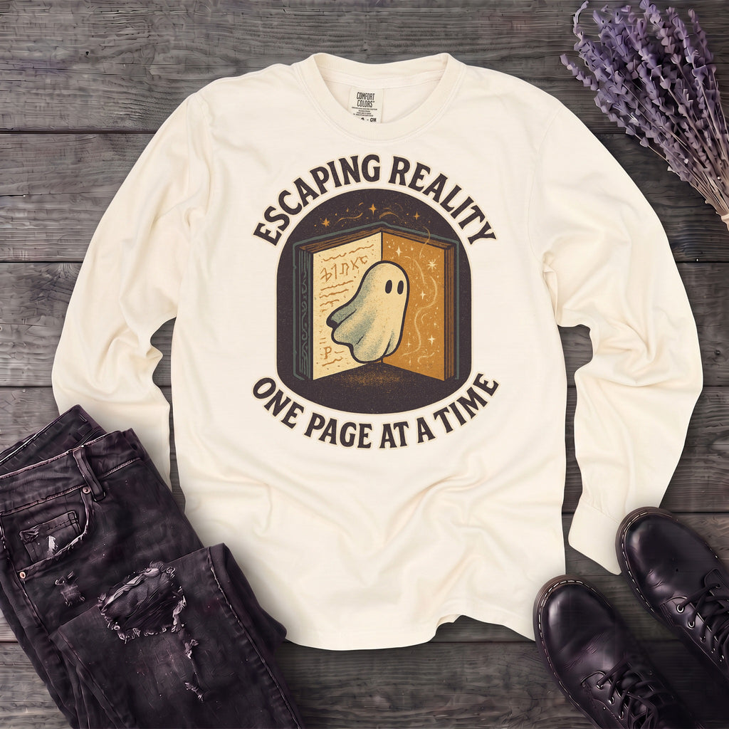 Escaping Reality One Page At A Time Long Sleeve T-Shirt