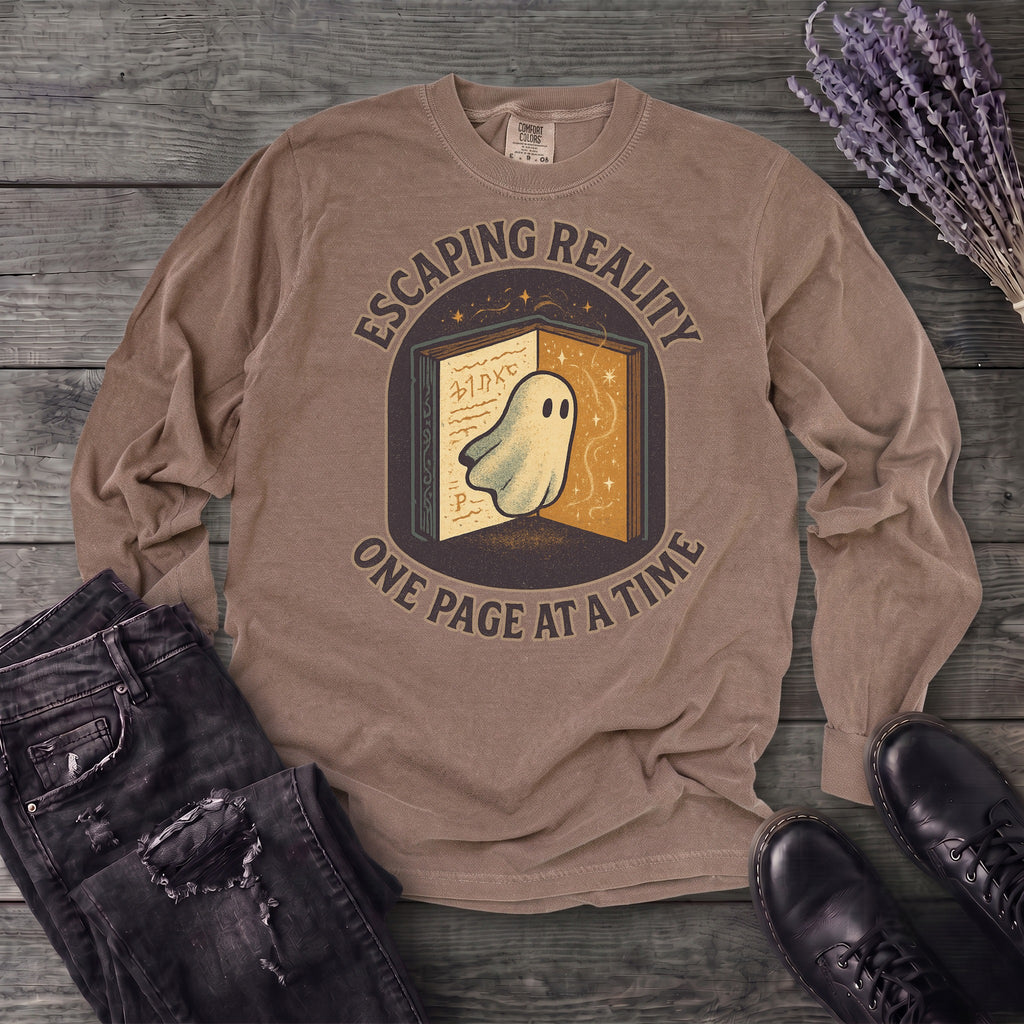 Escaping Reality One Page At A Time Long Sleeve T-Shirt