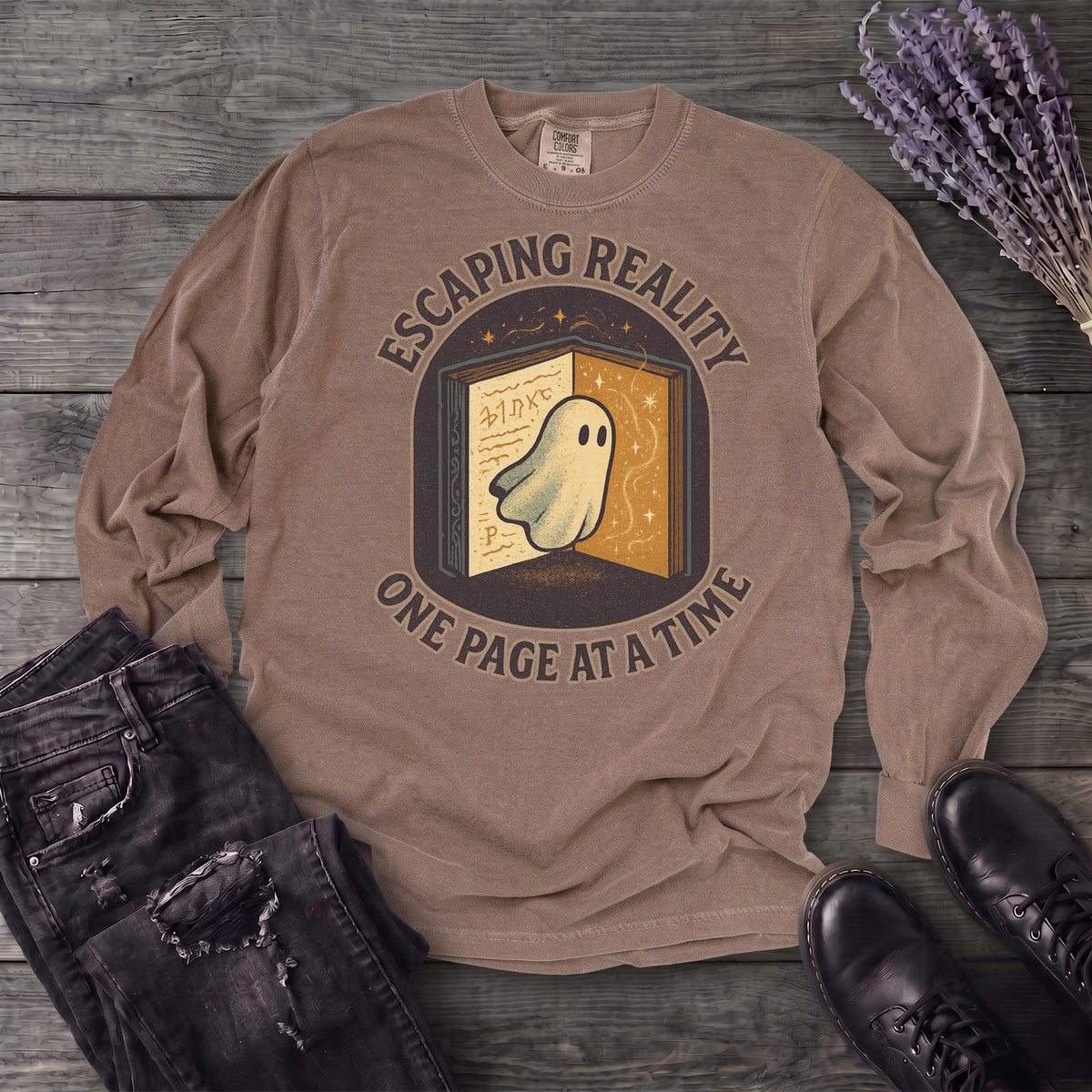 Escaping Reality One Page At A Time Long Sleeve T-Shirt