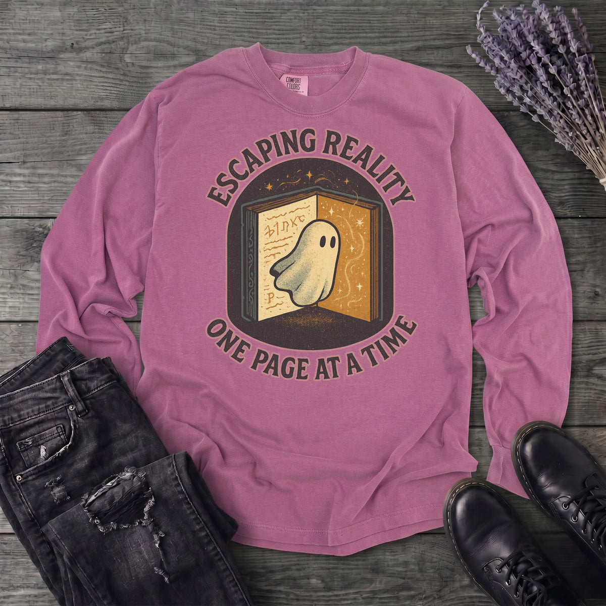 Escaping Reality One Page At A Time Long Sleeve T-Shirt