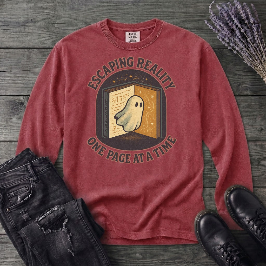 Escaping Reality One Page At A Time Long Sleeve T-Shirt
