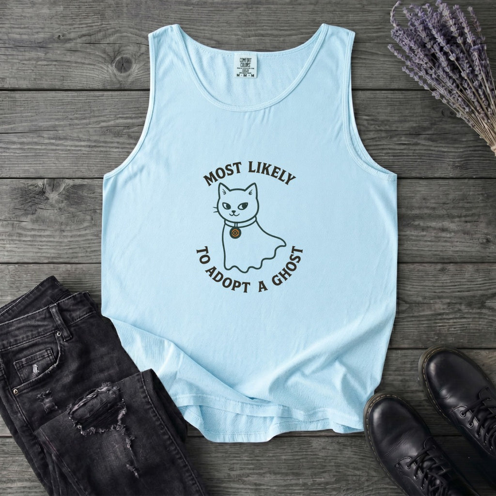 Most Likely To Adopt A Ghost Cat Tank Top
