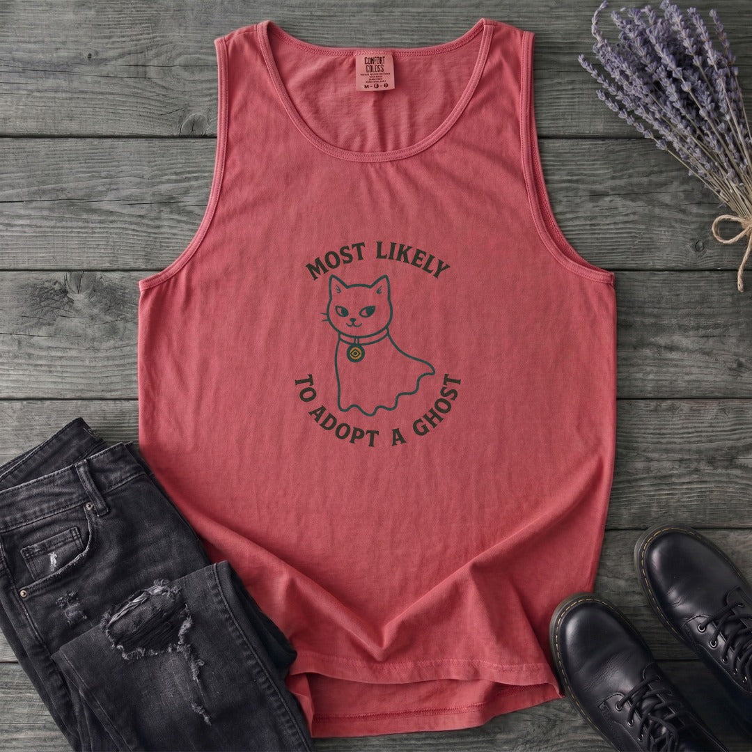 Most Likely To Adopt A Ghost Cat Tank Top
