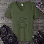 Most Likely To Adopt A Ghost Cat V-Neck T-Shirt