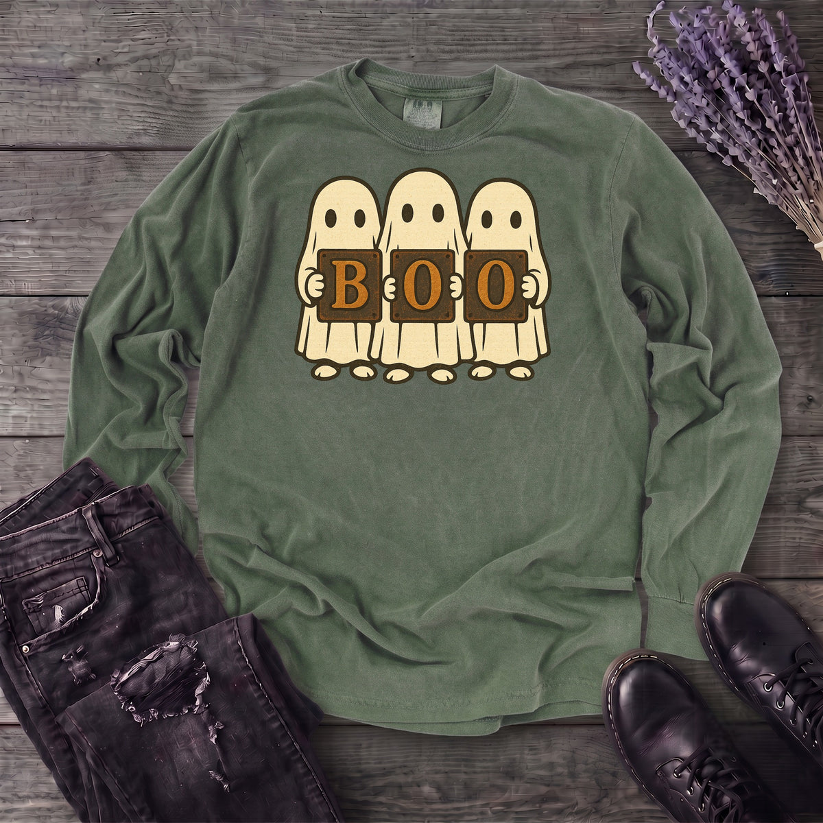 Boo Ghosts Long Sleeve T-Shirt