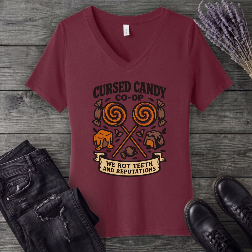 Cursed Candy Co Op V-Neck T-Shirt