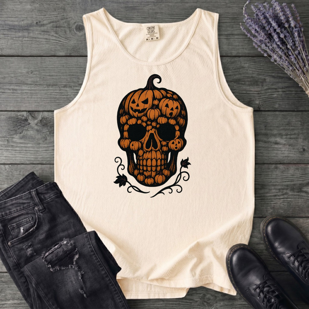 Pumpkin Skull Tank Top