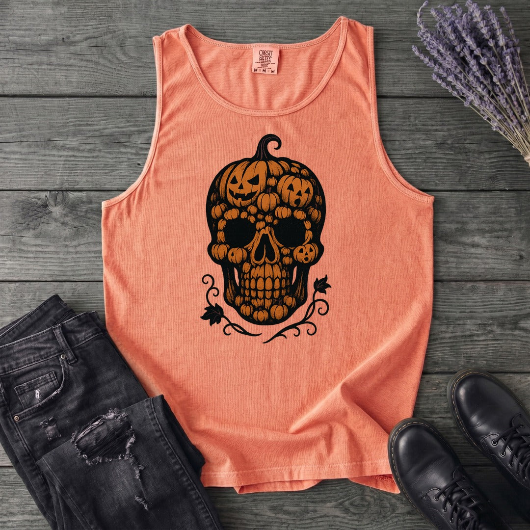 Pumpkin Skull Tank Top