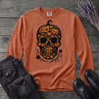 Pumpkin Skull Long Sleeve T-Shirt