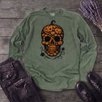 Pumpkin Skull Long Sleeve T-Shirt