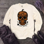 Pumpkin Skull Long Sleeve T-Shirt