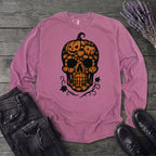 Pumpkin Skull Long Sleeve T-Shirt