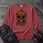 Pumpkin Skull Long Sleeve T-Shirt