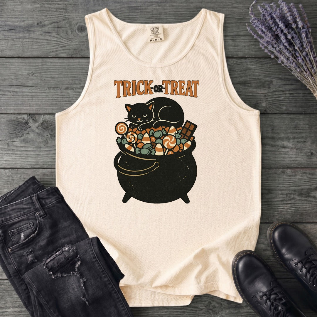 Trick Or Treat Candy Cauldron Tank Top