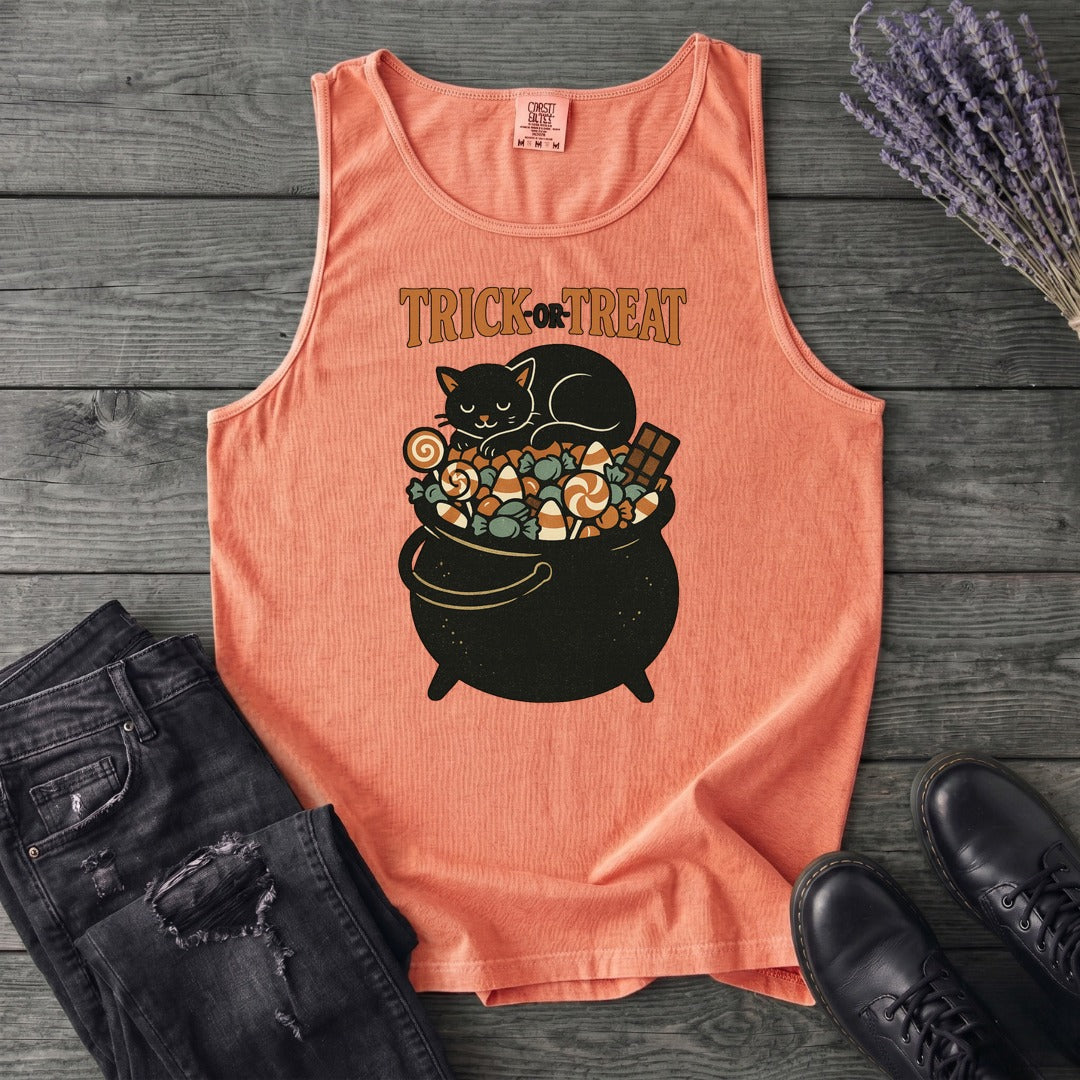 Trick Or Treat Candy Cauldron Tank Top